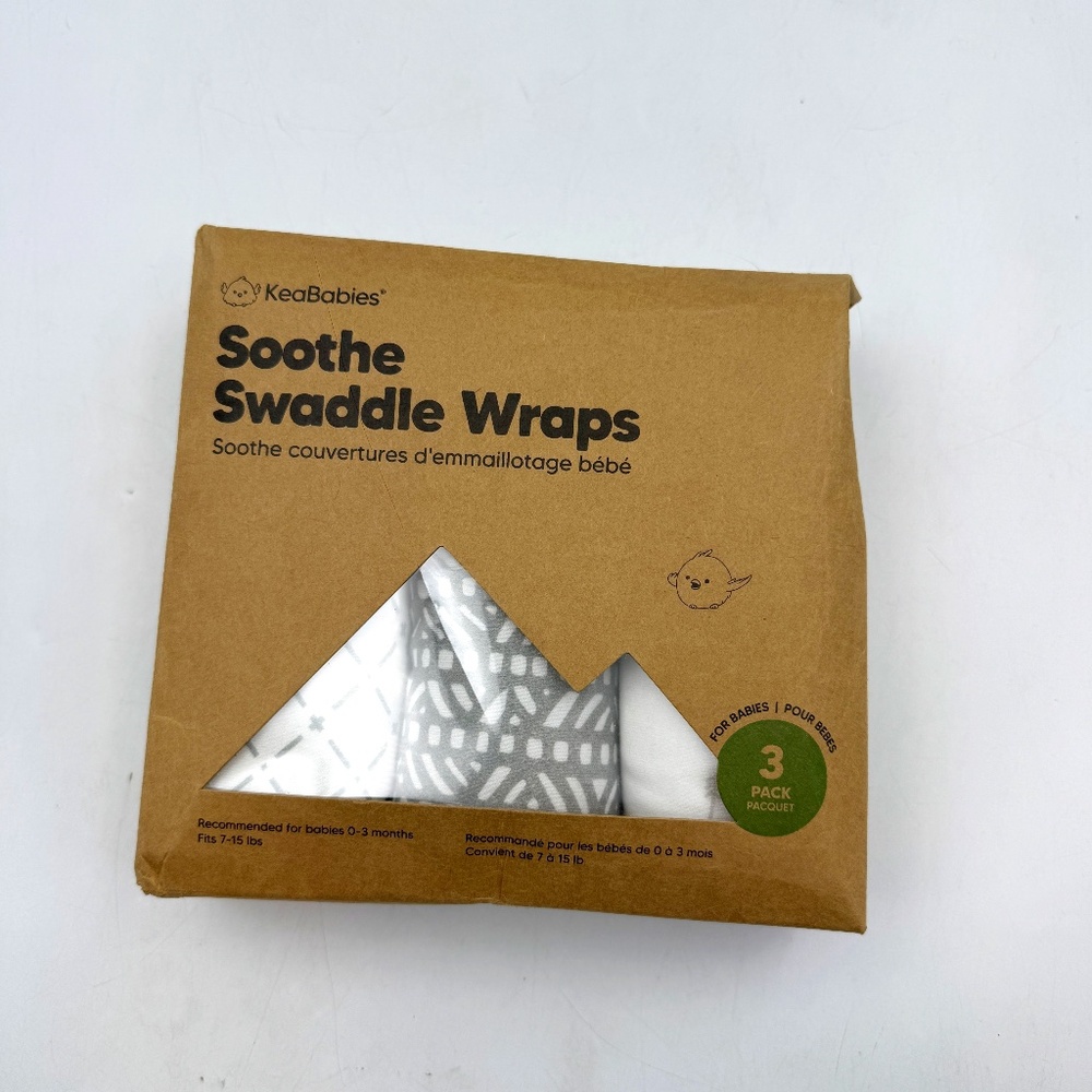 NEW KeaBabies Soothe Swaddle Wraps 3 Pack